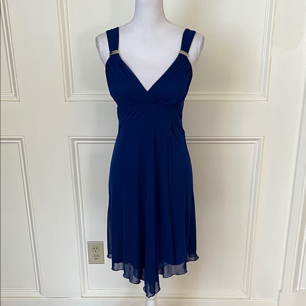 Enfocus Studio Royal Blue Asymmetrical Dress